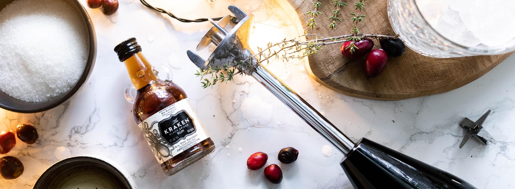 Smoky Christmas Sour Cocktail