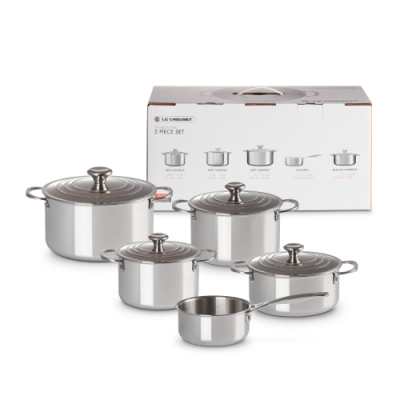 Le Creuset Pannenset Signature RVS 5-delig 96605300000000