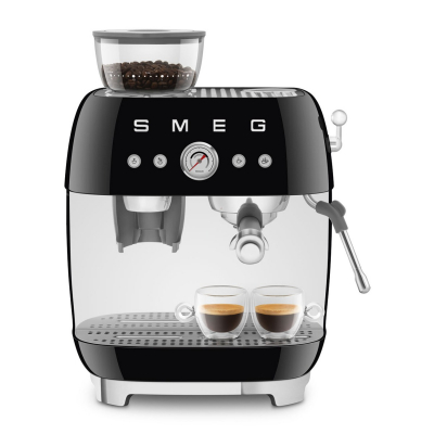 SMEG Espressomachine met bonenmaler zwart EGF03BLEU
