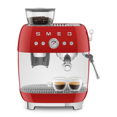 SMEG Espressomachine met bonenmaler rood EGF03RDEU